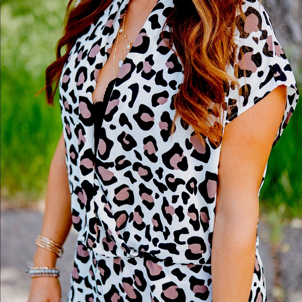 Leopard Wrap Romper